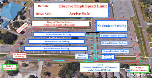 Map for student drop off